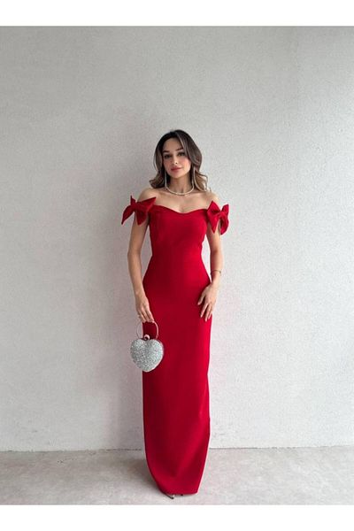 amcacom Bow Tie Detail Stylish Dress