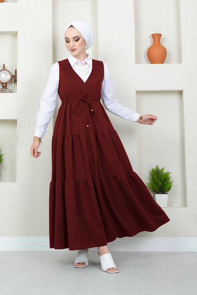 EBRUTESETTÜR Ruffled Scuba Hijab Gilet