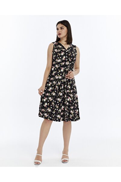 Nehir tekstil Αμάνικο Βαμβακερό Χτενισμένο Μητρικό Φόρεμα