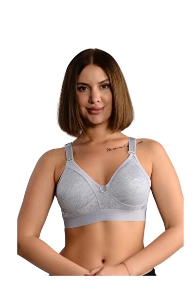 Ebru Cotton Combed Cotton Gatherer Wide Elastic Women Minimizer Bra Ebr1010