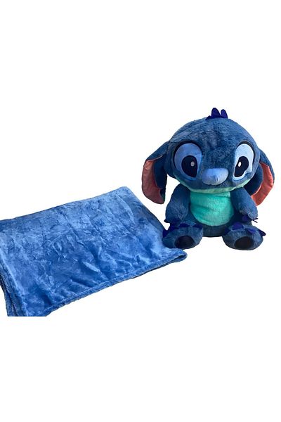 JPT Blue Stitch Plush Toy with Soft Blanket - The Perfect Friend for Sleep and Play