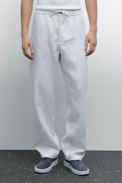 Massimo Dutti %100 keten jogger pantolon
