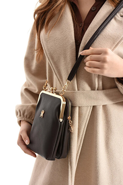 Mortanya Geantă de umăr pentru femei Pisa Scholarship – Geantă de umăr elegantă și funcțională cu clemă aurie