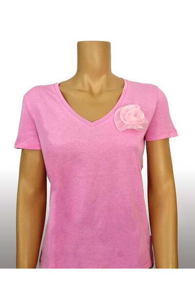 Lovely Basic Kadın Tshirt - V Yaka Basic