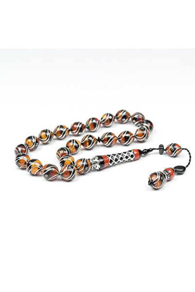 Angel Of Life Oltu Taşı Maskot Çift Çeşmi Bülbül İşlemeli Tespih