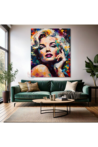 Artarilion Fırça Darbeleri Kanvas Tablo Marilyn Monroe Kanvas Tablo Dijital B...