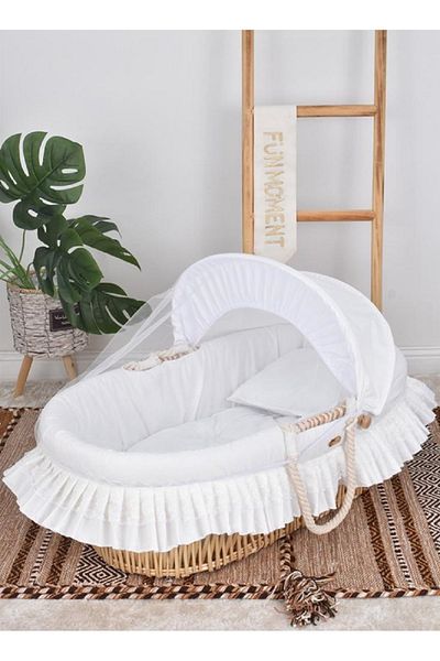 Fun Moment Moses Basket Baby Crib with Mosquito Net