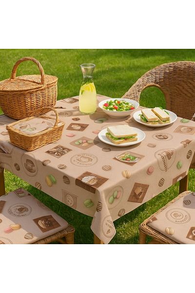 Brava Casa Față de masă Dulcis ChocoFest Luxe, 100×140 cm, anti-pete, PVC, OEKO-TEX 100