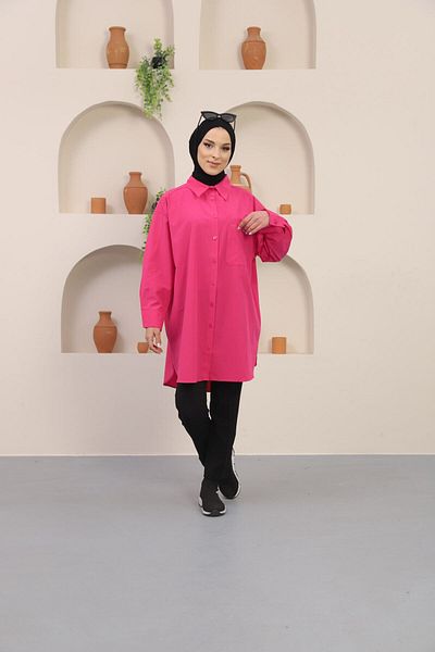 Lunisera Women's Fuchsia Plus Size Shirt