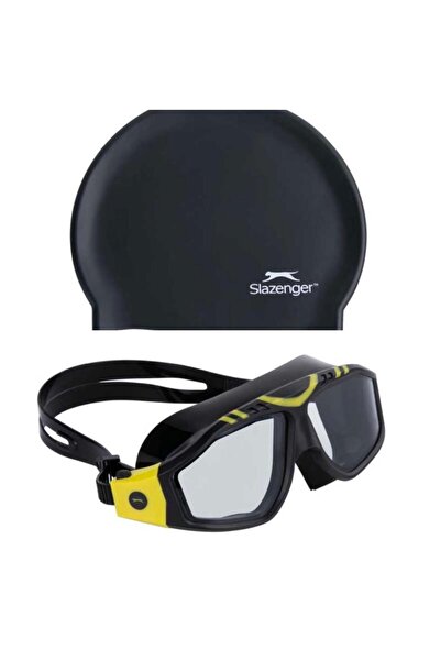 Slazenger نظارات السباحة للصغار GL7 SmokeBlkBlkYellow+BONE