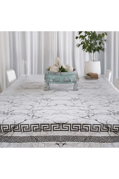 Brava Casa Tablecloth, Marmoris Noir Luxe, 600×140 cm, Anti-Stain, PVC, OEKO-TEX 100, BravaCasa