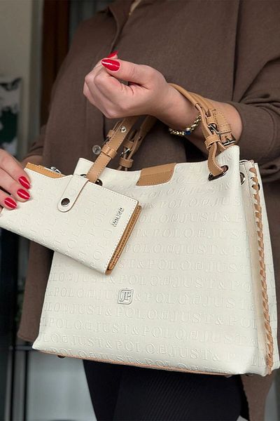 Just Polo JP Original Just Polo Special Design Large Size Casual Hand Knitted Wide Strap 4 Compartment Women's Shoulder Bag