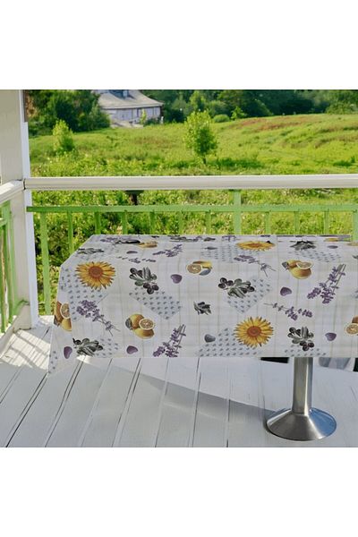 Brava Casa Tablecloth, Provenza Solaris Luxe, 400×140 cm, Anti-Stain, PVC, OEKO-TEX 100, BravaCasa
