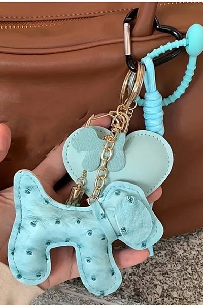 İLKYAZ Accesorii pentru geantă Blue Dog Charm (geanta nu este inclusă)