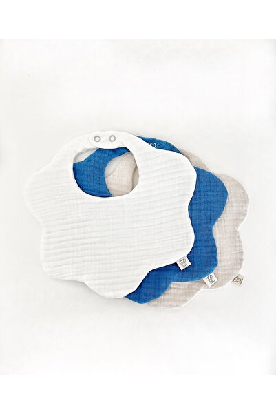 Boho Piccolo 3-Piece 100% Cotton Organic 8 Layer Muslin Baby Food Bib / Drool...