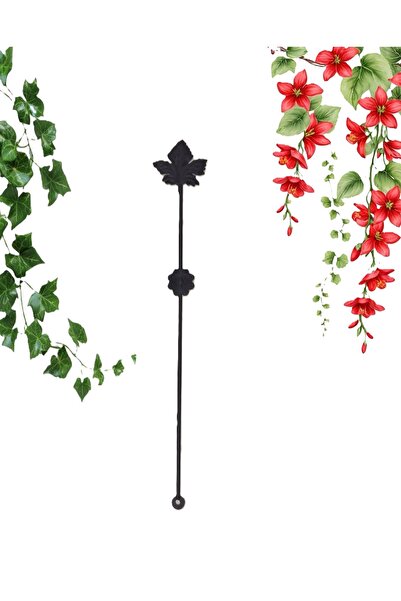 BGA 1 adet dekoratif metal bitki destek çubuğu çiçek dal fidan saksı içi dest...