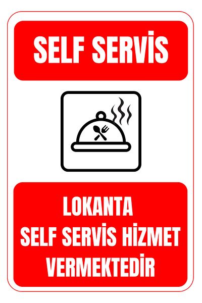 Girl Power 35 X 50 Restaurant Self-Service Serve Foil Printing Sticker Warning Sign