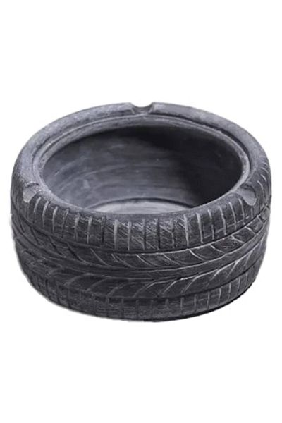 OEM Ashtray shaped like a car tire, 9X9 cm, Gray