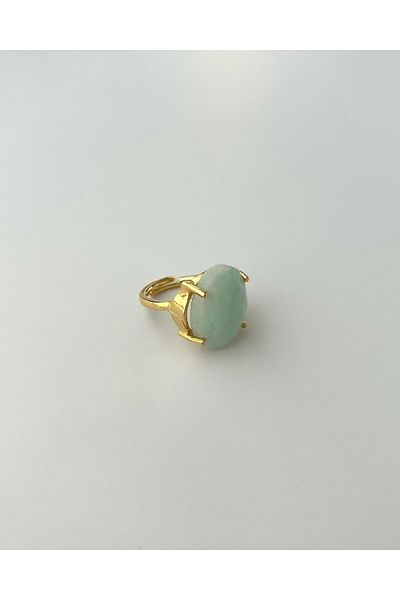 eyla collection Adjustable Ring with Amazonite Stone – Calmness and Elegance