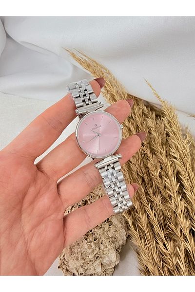 TD TRENDDURAGI Round Silver Inside Pink Women Wrist Watch