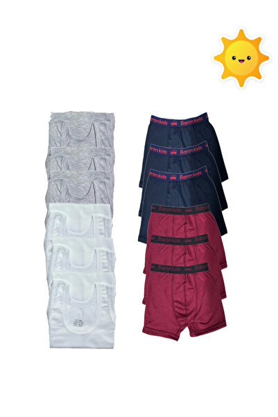 SİERNA 12-частен комплект спортни боксерки за момчета 6 спортни 6 боксерки sr...