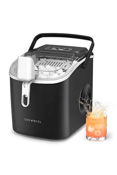 Generic CROWNFUL Ice Maker Countertop with Handle, 9 Cubes in 6 Mins, 12Kg/24...