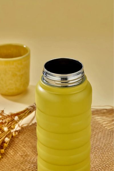 Yaren Style 400 ml Yellow Stainless Steel Thermos – for Water, Soft Drinks, Tea |   Camping, School, Picnic, Serving & Catering