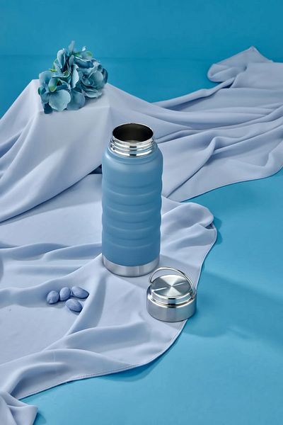 Yaren Style 400 ml Blue Stainless Steel Thermos – for Water, Soft Drinks, Tea |   Camping, School, Picnic, Serving & Catering