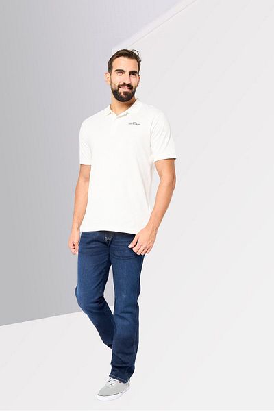 John Richmond Men Regular Fit Brand Logo Short Sleeves Polo Shirt, Off White