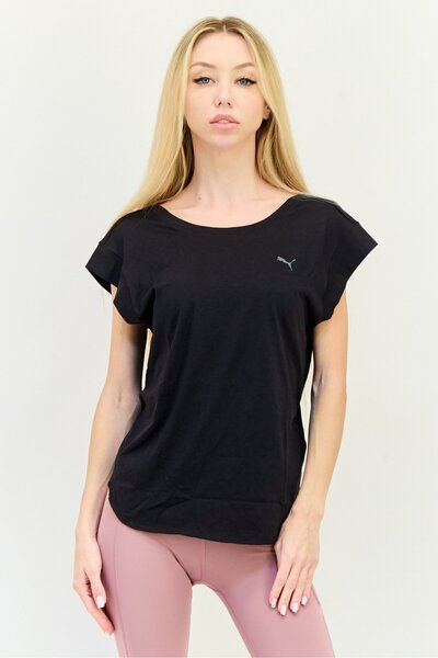 Puma Women Sportswear Fit Cap Sleeves Training Top, Black