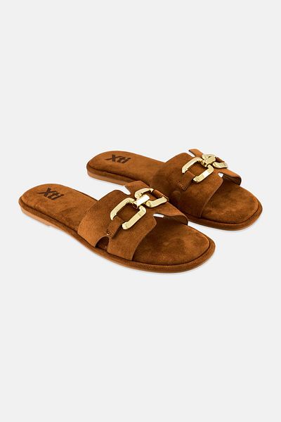 XTI Women Slip On Flats, Brown
