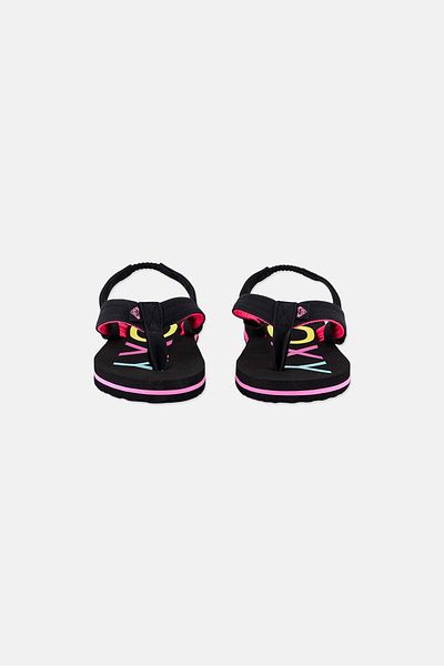 Roxy Toddlers Girl Sling Back Slipper, Black