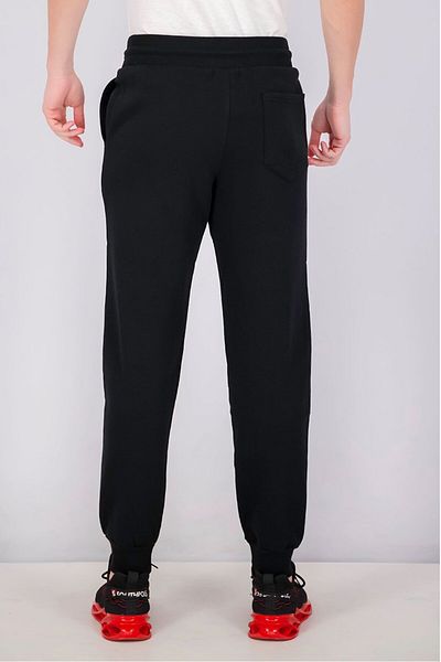 True Religion Men Graphic Printed Drawstring Jogger Pants, Black