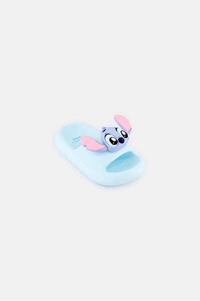 Disney Kids Girl Stitch Slip On Slippers, Light Blue