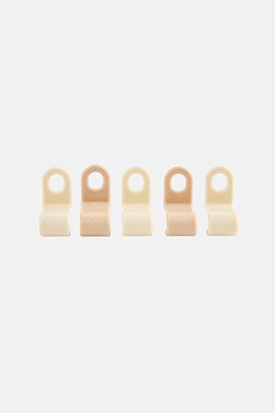 Muy Mucho 5 Pieces Plastic Hooks For Hanger, Beige