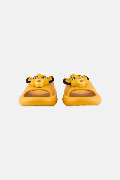 Disney Kids Boy The Lion King Slip on Slides, Mustard