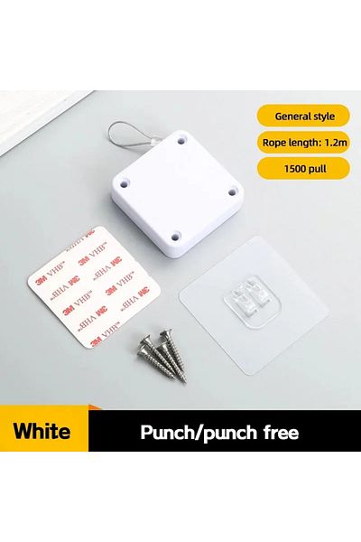 Choice 1500g force white Automatic Drawstring Door Closer, Sliding Door, Office, Bathroom, Bedroom, Househo