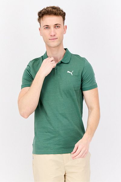 Puma Men Slim Fit Short Sleeve Training Polo Shirt, Green