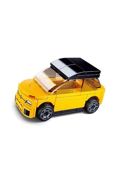 Generic Sluban 61-Piece Power Bricks Pull-Back Electric Car Building Block Set Yellow and Black 141685