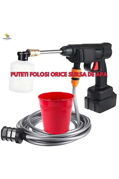 Generic Pistol De Spalat Cu Presiune Apf® , Portabila ,fara Fir, Cu Doua Baterii
