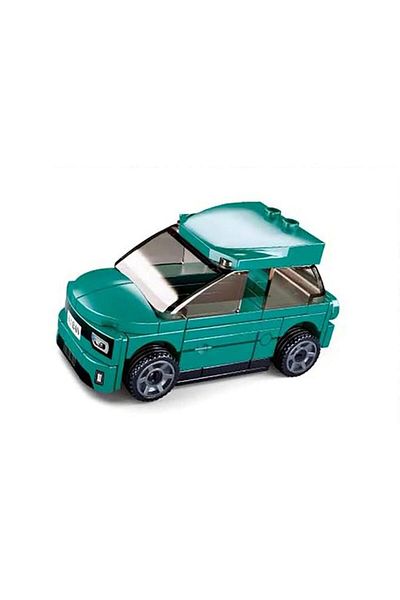 Generic Sluban 57-Piece Power Bricks Pull-Back Electric Car Building Block Set Blue and Black 141687