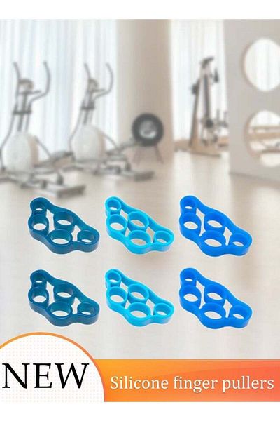 Generic 6pcs Silicone Finger Stretcher Resistance Bands Set Hand Extensor Finger Grip Strengthener Trainer G