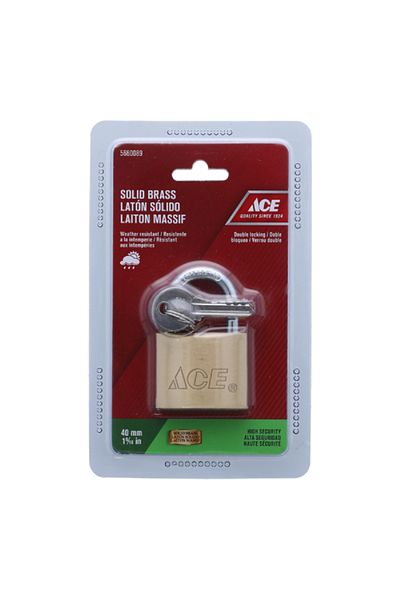 ACE Solid Brass Padlock Brown 40mm