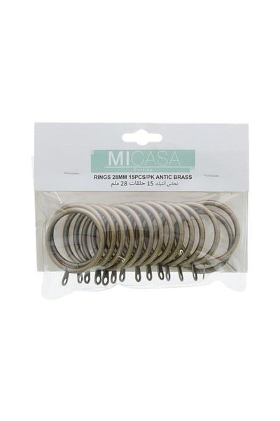 Generic Micasa 15-Piece Rings Antique Brass 28mm
