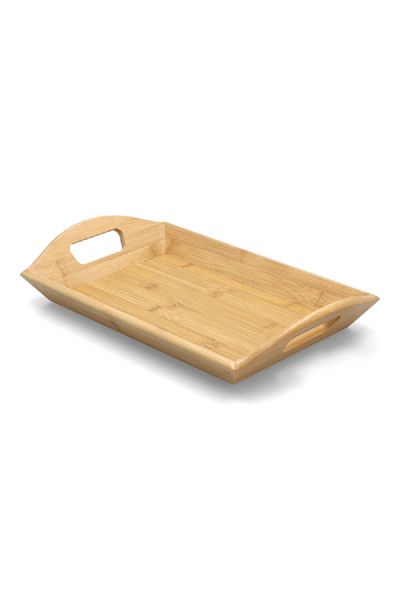 Bien Servi High Quality Rectangular Shaped Bamboo Serving Tray Brown