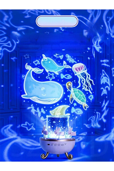 teknotrust Uyku Arkadaşı Çocuk Gelişimi Galaksi Çok Figürlü Projektör Gece La...