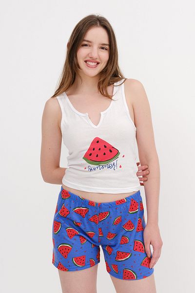 Addax Set pijama cu imprimeu pepene verde Ş077