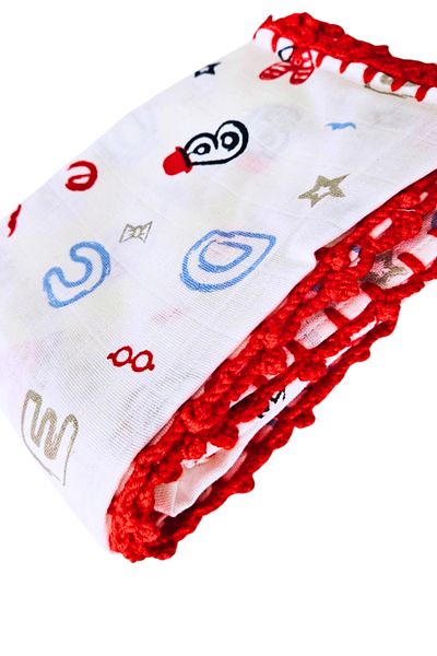 Attolya 120X 120 Baby Blanket, 100% Cotton, Muslin, in a Gift Bag, Wide, for a Gift