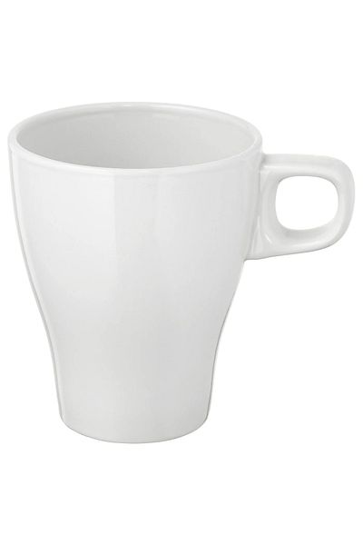 IKEA White Stoneware Mug – 25 cl, Timeless and Versatile