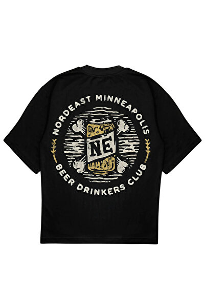 SVART WEAR DRINKERS CLUB tricou supradimensionat tricou bere negru